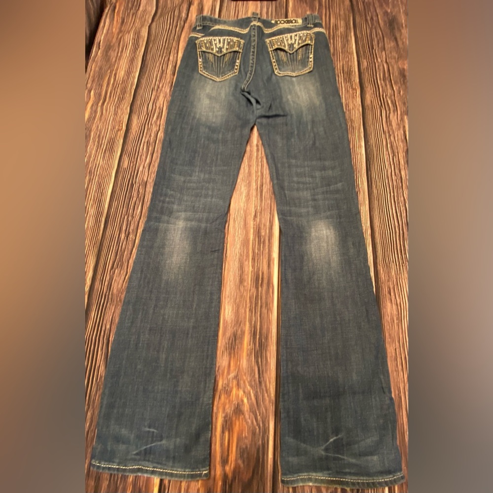 Rock & Roll Midrise 27x36 Bling Cowgirl Jeans A couple of pocket blings missing